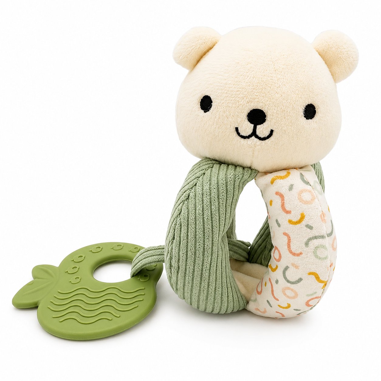 Petit Bo — Bear ring rattle with silicone teether.